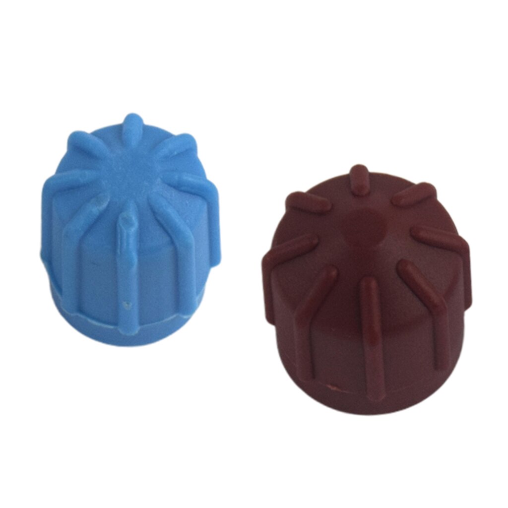 2 X R134a Air Conditioning Cap AC Cap High Pressure + Low Pressure Cover Set (brown \u0026 Blue)