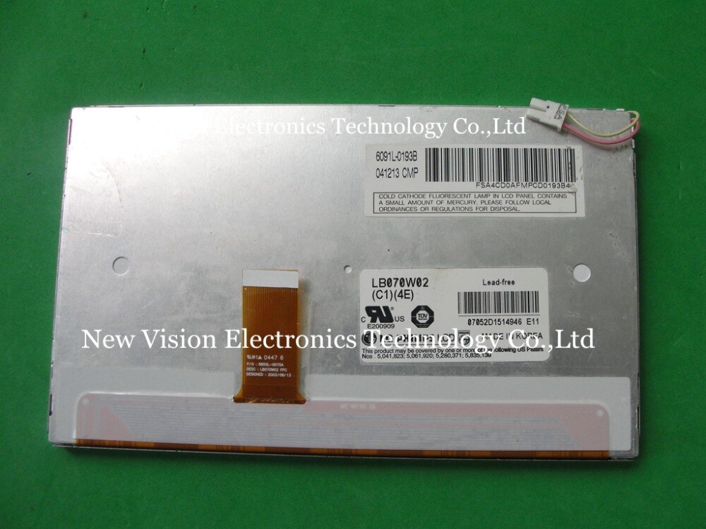 LB070W02 (C1) (4E) originele A + Grade 7 "inch LCD-Scherm Display voor Auto DVD/GPS Navigatie voor LG