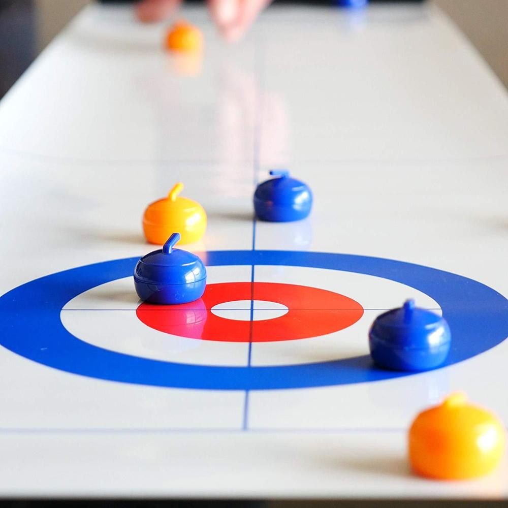 Tabletop Curling Olympics Balls Family Games for Adults Kids Curling Game Indoor Fun for Whole Family Home Or Travel Ages 6 up