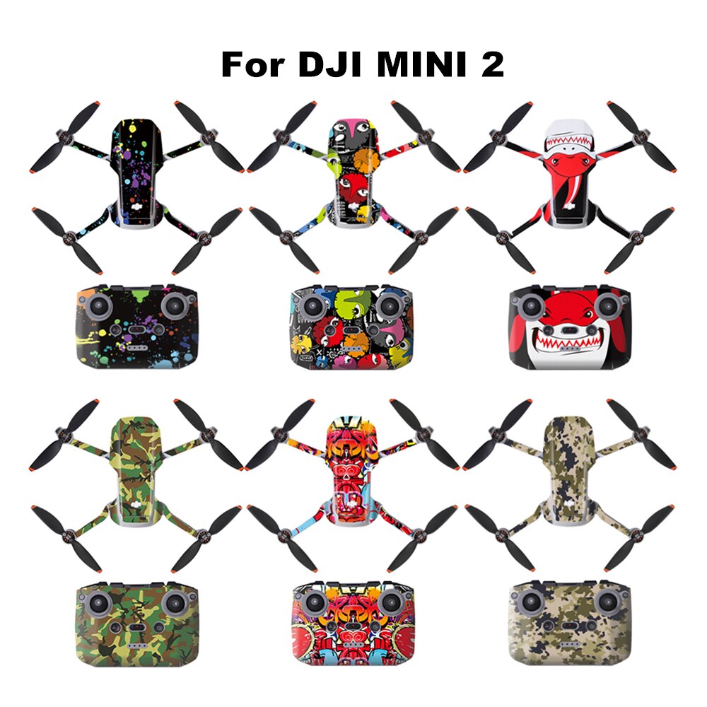 Sticker For DJI Mini 2 Skin Accessories Protective Adhesive PVC Wrap Decal Drone Waterproof Protector Sunnylife Spare Parts