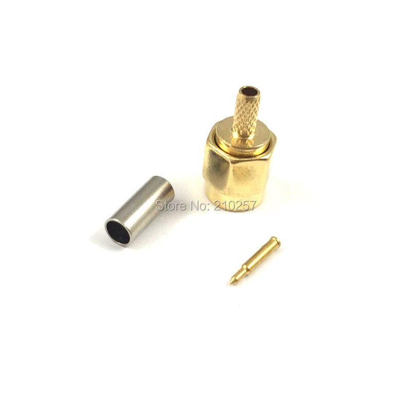 10pcs RF SMA Male Crimp Straight Ham Radio Connector for Cable Rg174 Rg316