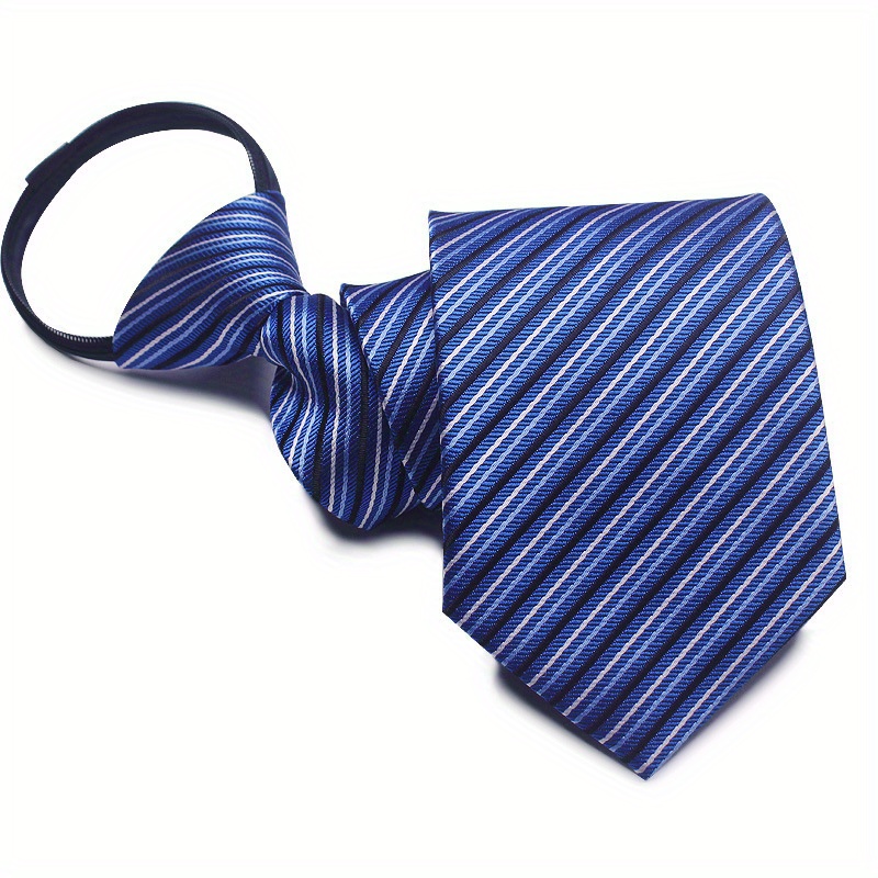 Easy Pull Lazy Tie 1pc 7CM/2.75inch Convenient Tie Business Leisure Navy Blue Series: army green