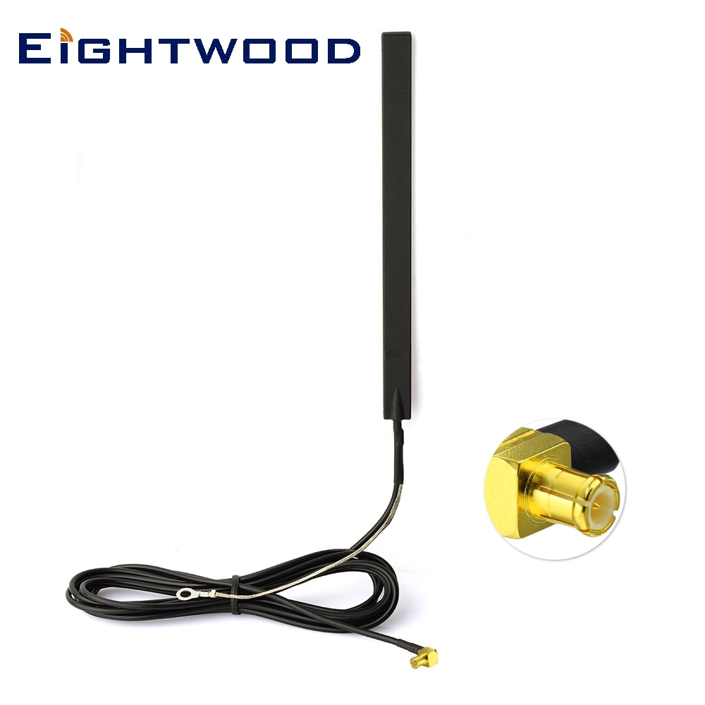 Eightwood Auto Dab Antenne Dab + Glas Mount Dab Antenne Auto Digitale Radio Actieve Antenne Mcx Plug Male Rf Connector voor CDAB7-AUTO