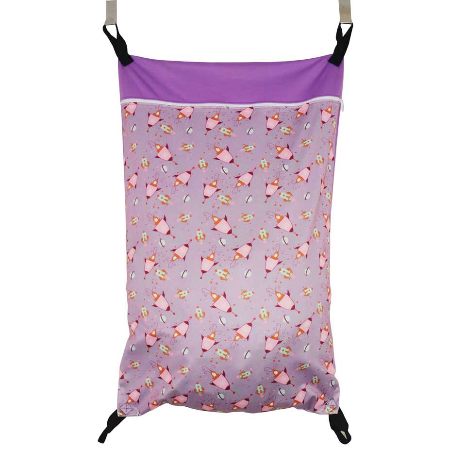 Cubo para pañales de tela húmeda/seca Extra colgante grande, bolsa para pañales reutilizables o lavandería: xs83-1