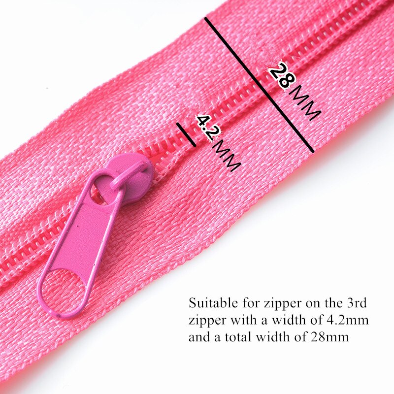 20 stk 3#  nylon glidelås trekk metall glidelås glidere 25 farger glidelås hode til reparasjon pute quilt sengetøy bag og koffert tilbehør