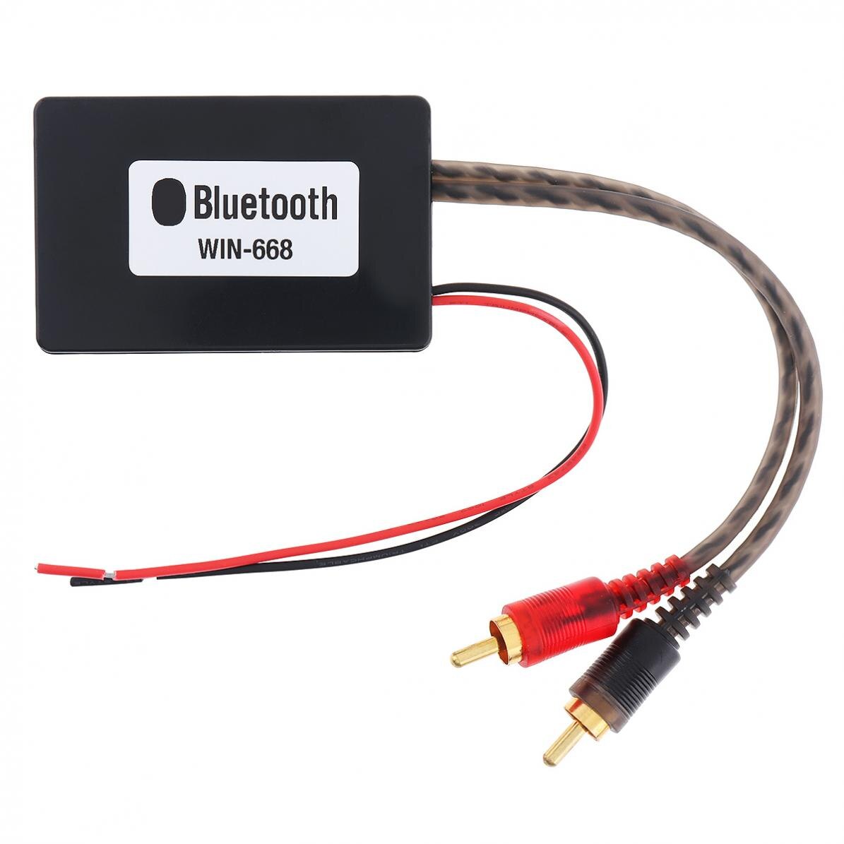 Zwart + Rode Auto Bluetooth Draadloze Verbinding Adapter Voor Stereo Met 2 Rca Aux In Muziek Audio-ingang Draadloze Kabel voor Truck Auto