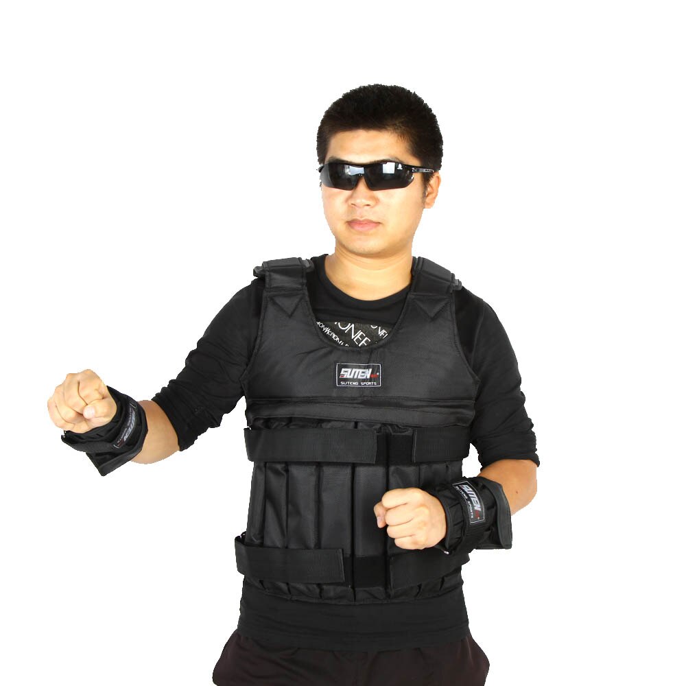 SUTEN — Gilet lesté réglable pour la boxe, 20, 50 kg, équipement de fitness, musculation et entraînement