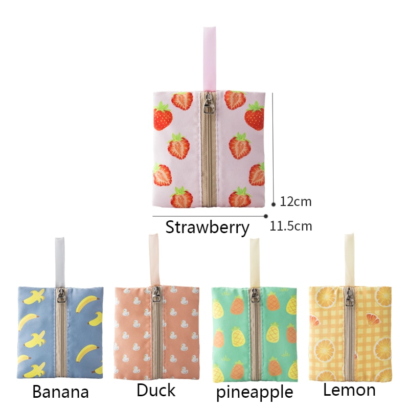 Porte-clés fille japon style coréen belle fruits motif portefeuilles clé pièce sac mignon carte sac à main