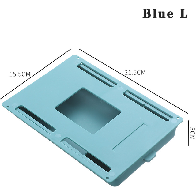 Desk Drawer Self Stick Desk Table Storage Hidden Drawer For Small Accessories Holder Storage Tray Organizer Stationery Storage: Blue L