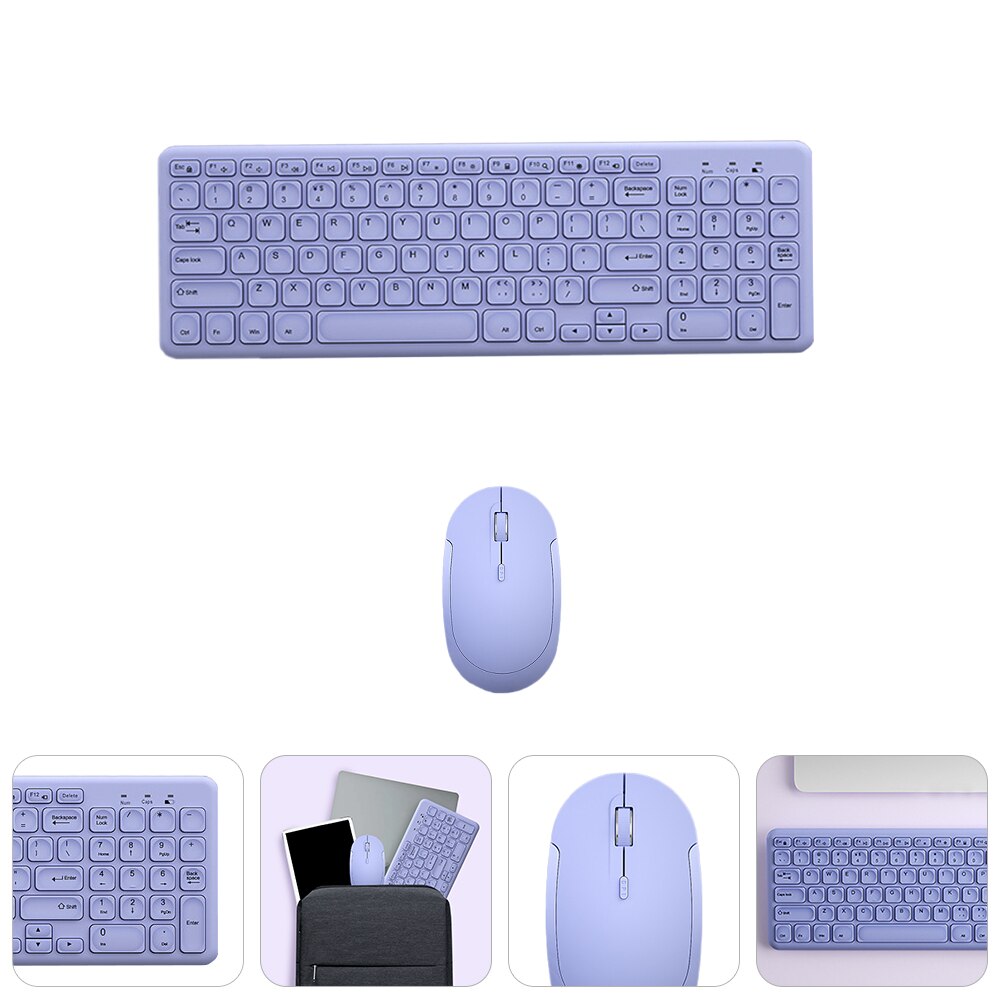 Ultra Slim Cordless Computer Wireless Keyboard Combo for Home Office