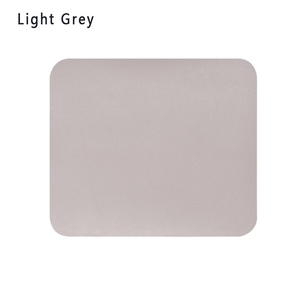 1PC Universal Anti-slip Mouse Pad Leather Gaming Mice Mat Desk Cushion Comfortable For Laptop PC MacBook: light grey