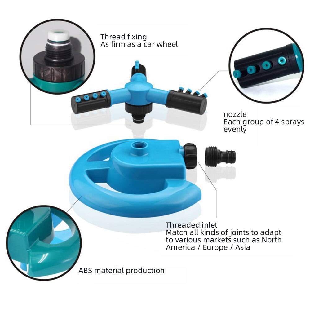 Sistema De Riego De Jardín, Trípode De Acero Inoxidable, Aspersor De Impacto, sistema De Riego De Flores De 360 Grados