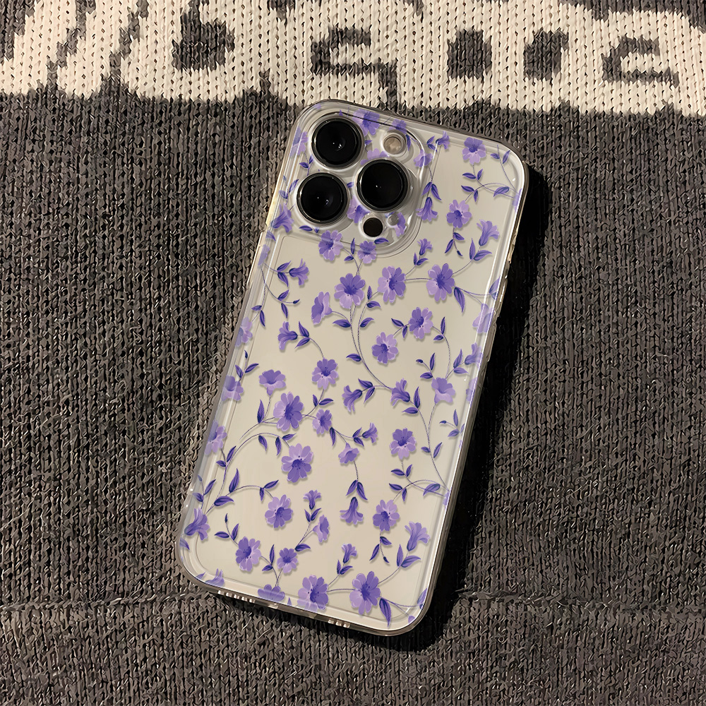 Purple Trumpet Flower Phone Case For IPhone 16 16E 15 14 13 Pro Max Case For IPhone 11 12 XS XR 7 8 Plus Cover Funda Bumber