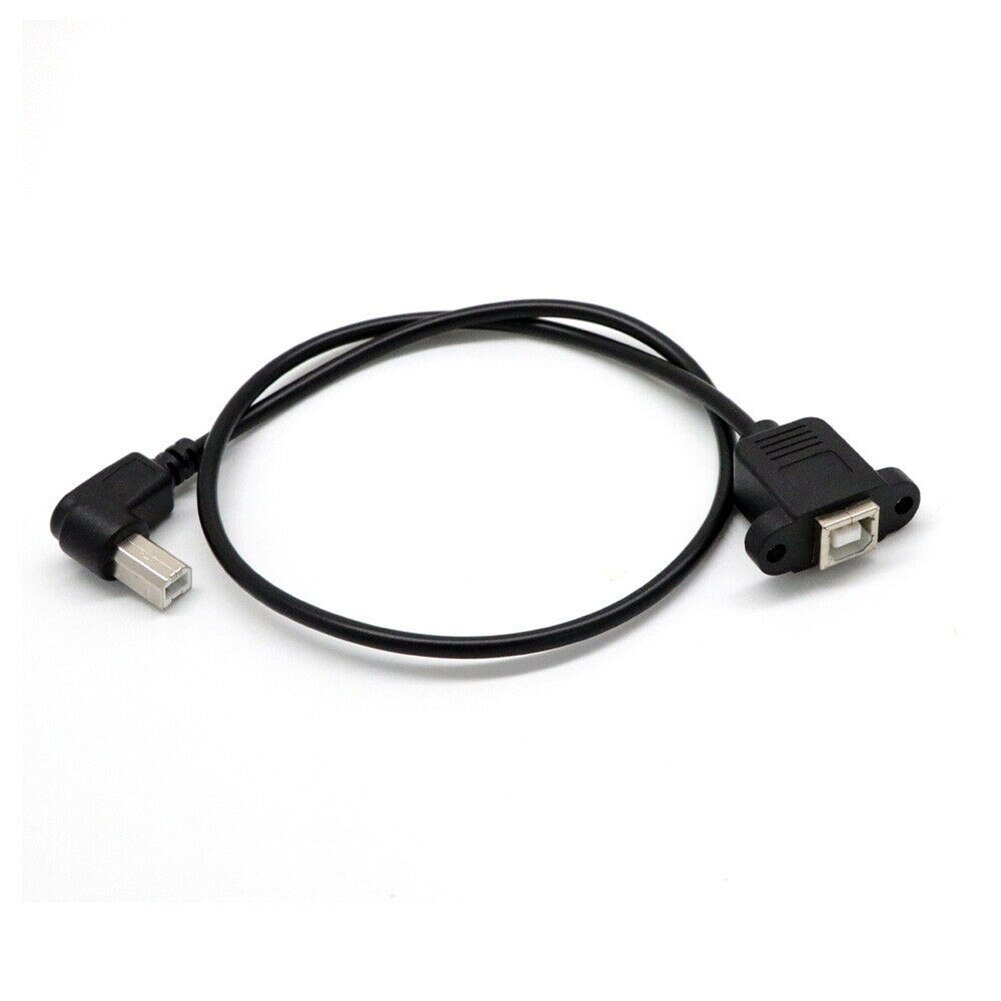High Speed 50CM USB 2.0 B Male to USB B Female Printer Panel Mount Extension Cable Screw Hole Connector