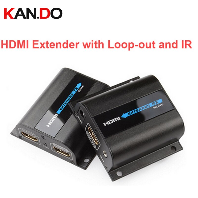 LKV372Pro HDMI extender 1080 P HDMI tot 60 m/196ft dan enkele CAT6 netwerk kabel HDMI Extender w/Loop-out & IR draadloze adapter