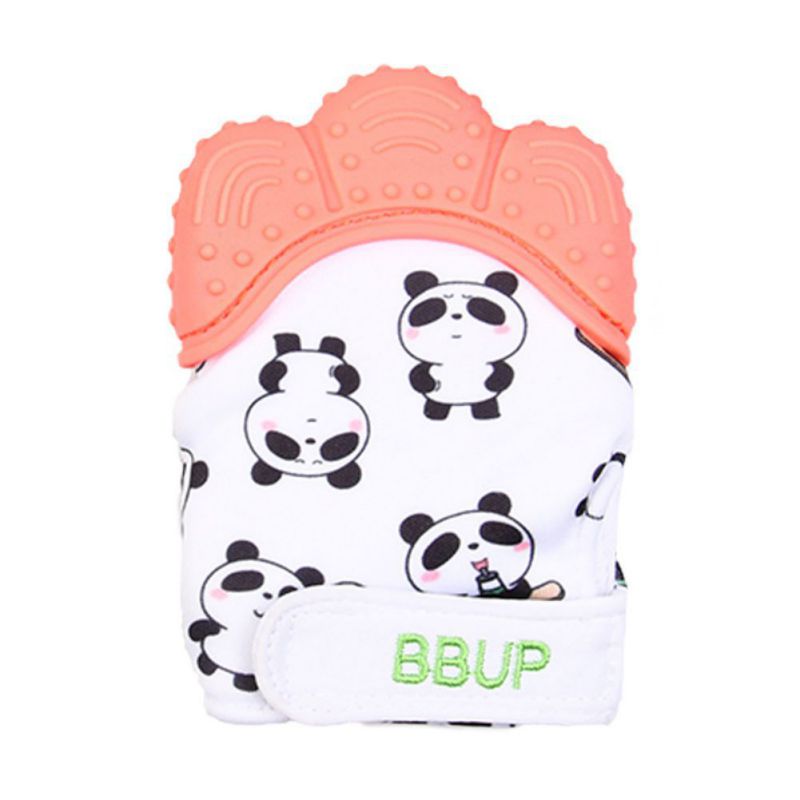 Peuter Speelgoed Pcs Food Grade Siliconen Bijtringen Baby Tandjes Handschoenen Anti-Bite Hand-Collectie Baby Molaire handschoenen Een X U: Oranje