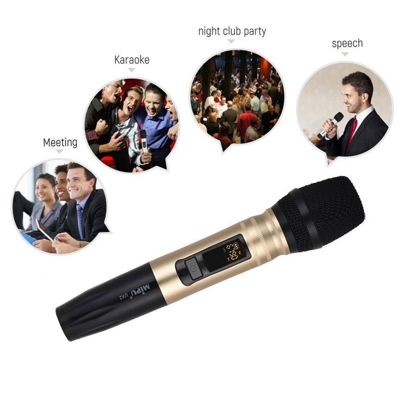 Wireless Uhf Microphone With Portable Usb Receiver For Ktv Dj Speech Amplifier Recording