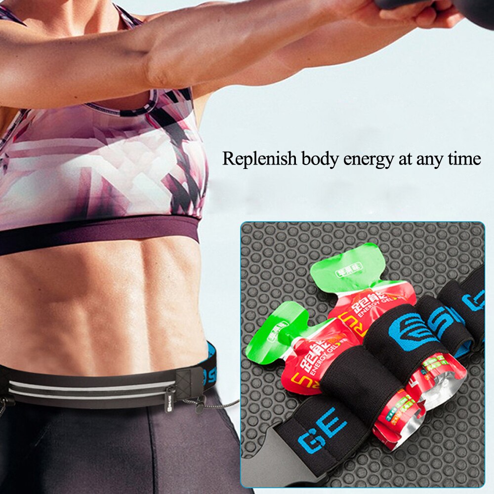 Running Race Number Belt Waist Bag Phone Bib Holder Fanny Pack For Marathon Travel Cycling Fitness Gym