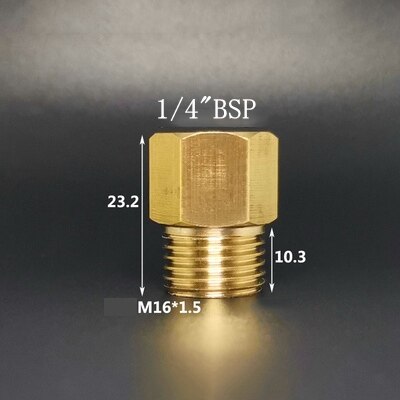 M10 M14 M16 M20 Metric Female To Male Thread Connection Brass Pipe Fitting Adapter Coupler Connector For Fuel Gas Water: NO15