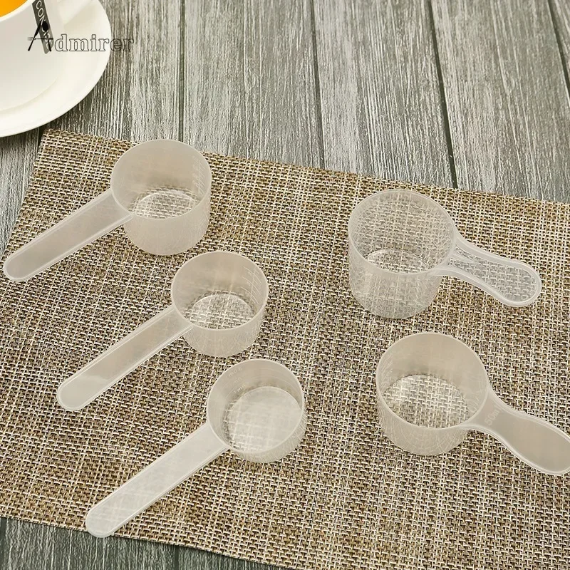 Cuchara medidora de café de plástico con escala, utensilios para hornear, leche en polvo, cuchara líquida de laboratorio, accesorios de cocina, 50/60ml, 1 Uds.