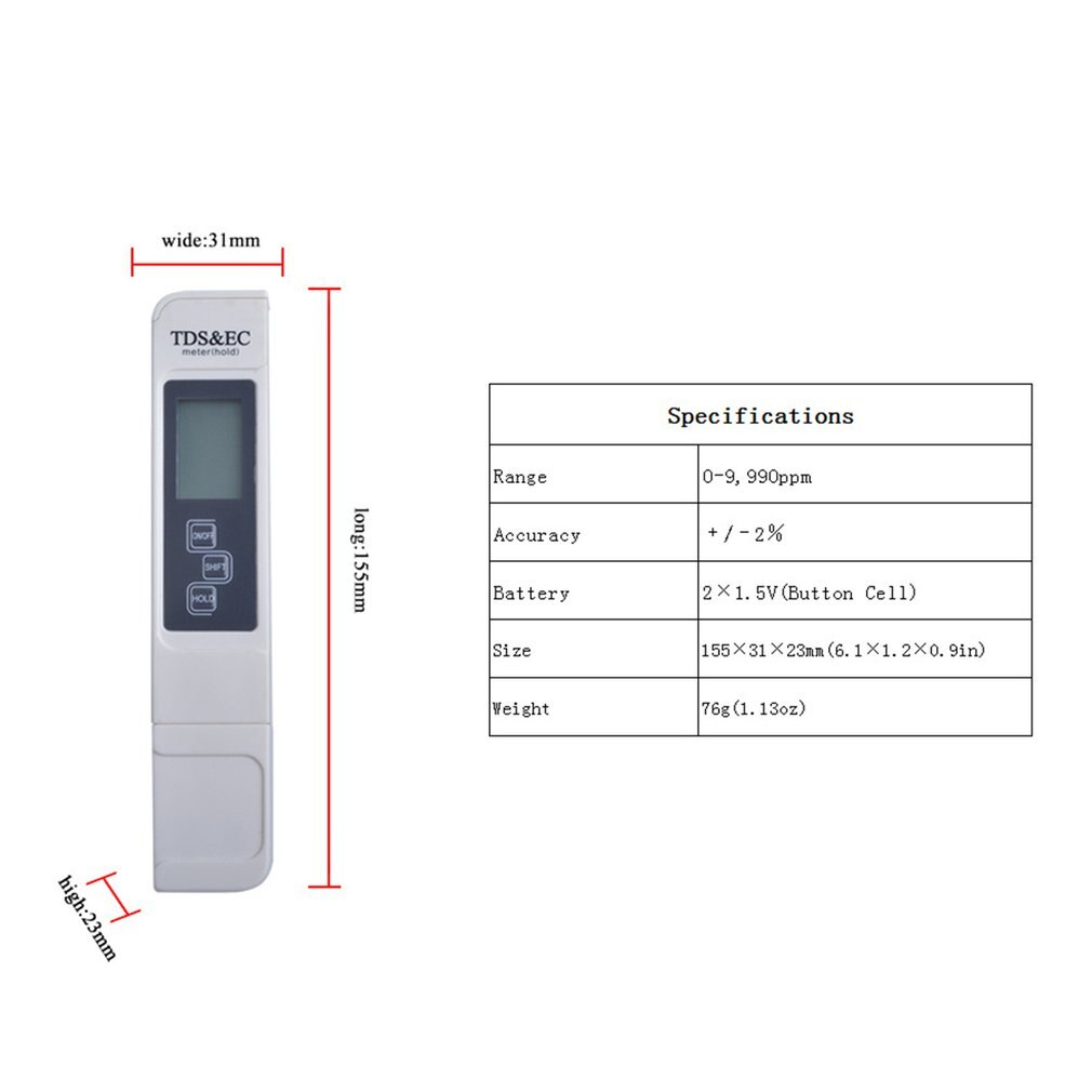 Wifi Digitale Waterkwaliteitstester Wandmontage 6 in 1 Wateranalysator PH/ EC/ TDS/ ZOUT/ SG/ kopen vanaf een prijs van 50