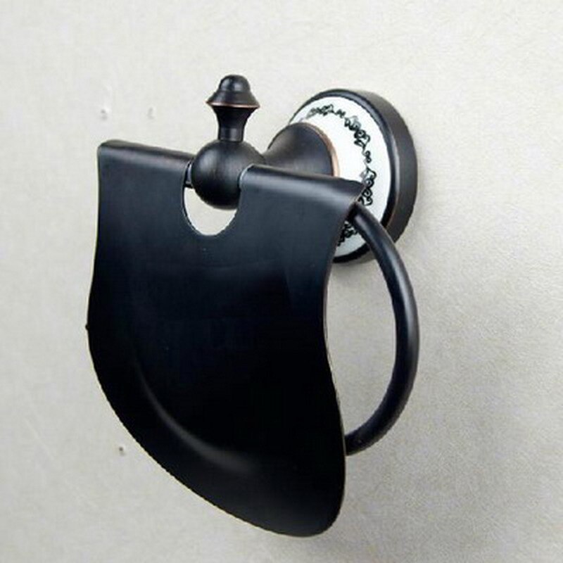 Noir huile frotté Bronze laiton mural salle de bain accessoires ensemble porte-serviettes savon porte-Robe crochet porte-papier hygiénique aset013