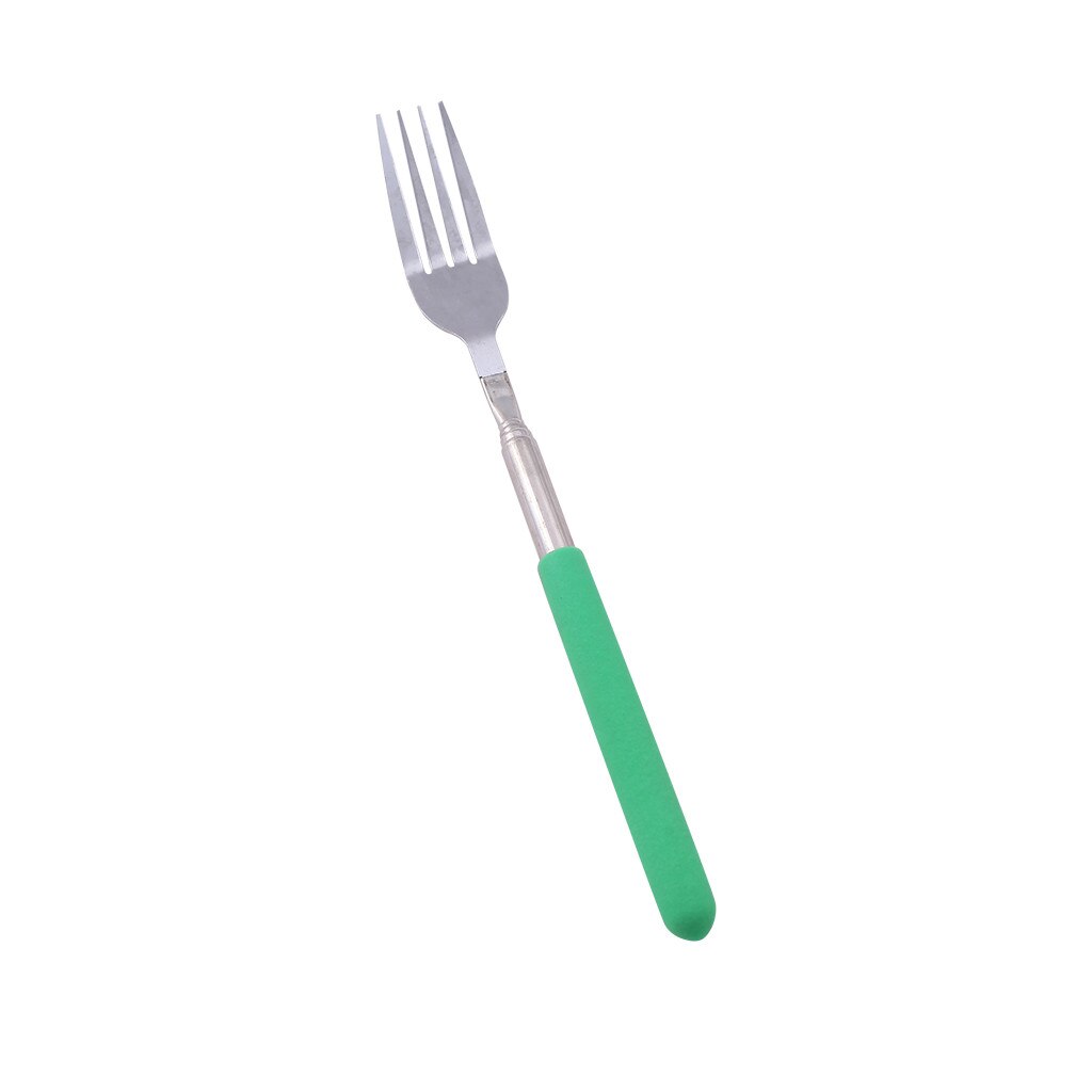 1PC Kitchen Funny Fork Extension Long Extendable Telescopic Freeloader Trick Prank BBQ Fork Tool 1125#30: B