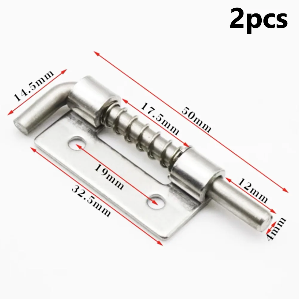 2pcs Spring Loaded Latches Pin Mental Security Barrel-Bolt Latch Tone Door Cabinet Hinges For Doors Chests Cabinets Home: Bronze