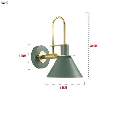 IWHD Nordic Moderne Wandlamp Naast Slaapkamer Woonkamer LED Wandlamp Sconces Wandlamp Applique Murale Armatuur Verlichting: Groen