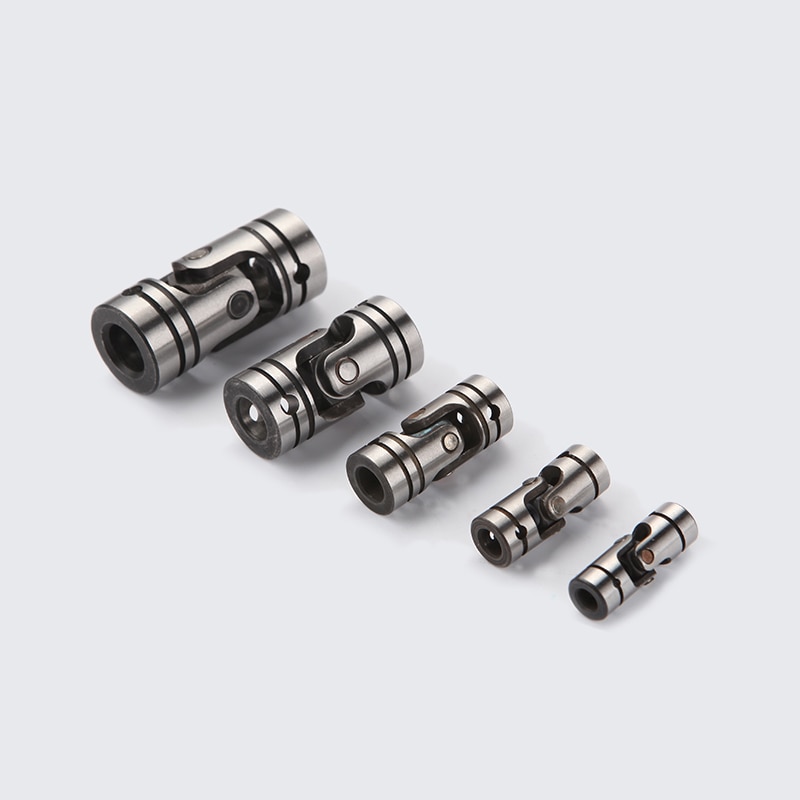 4mm-22mm Hole Two-section Universal Joint Coupling Shaft Motor Connector Cross Coupler Bushing With Pin Clip Spring