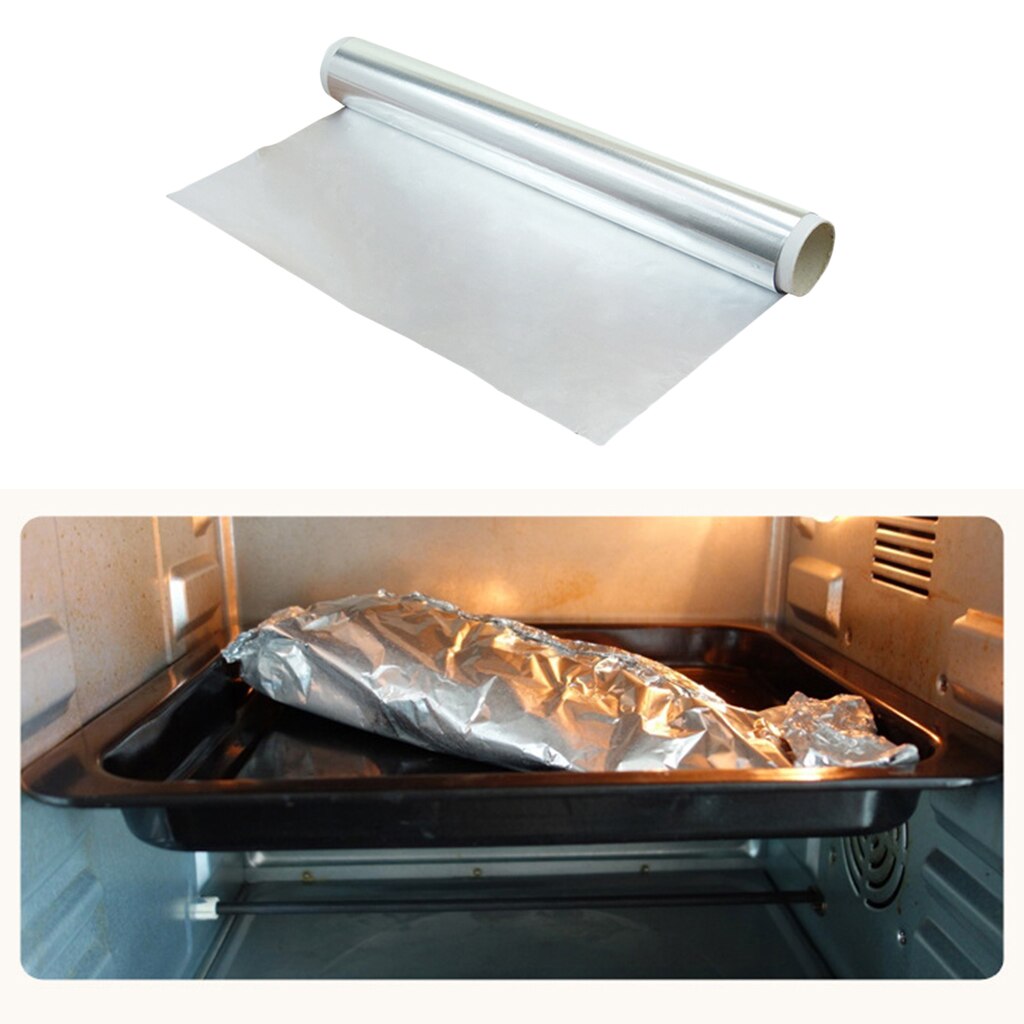 1Roll Aluminum Foil Outdoor Durable Aluminum Foil Paper Heat Resistant