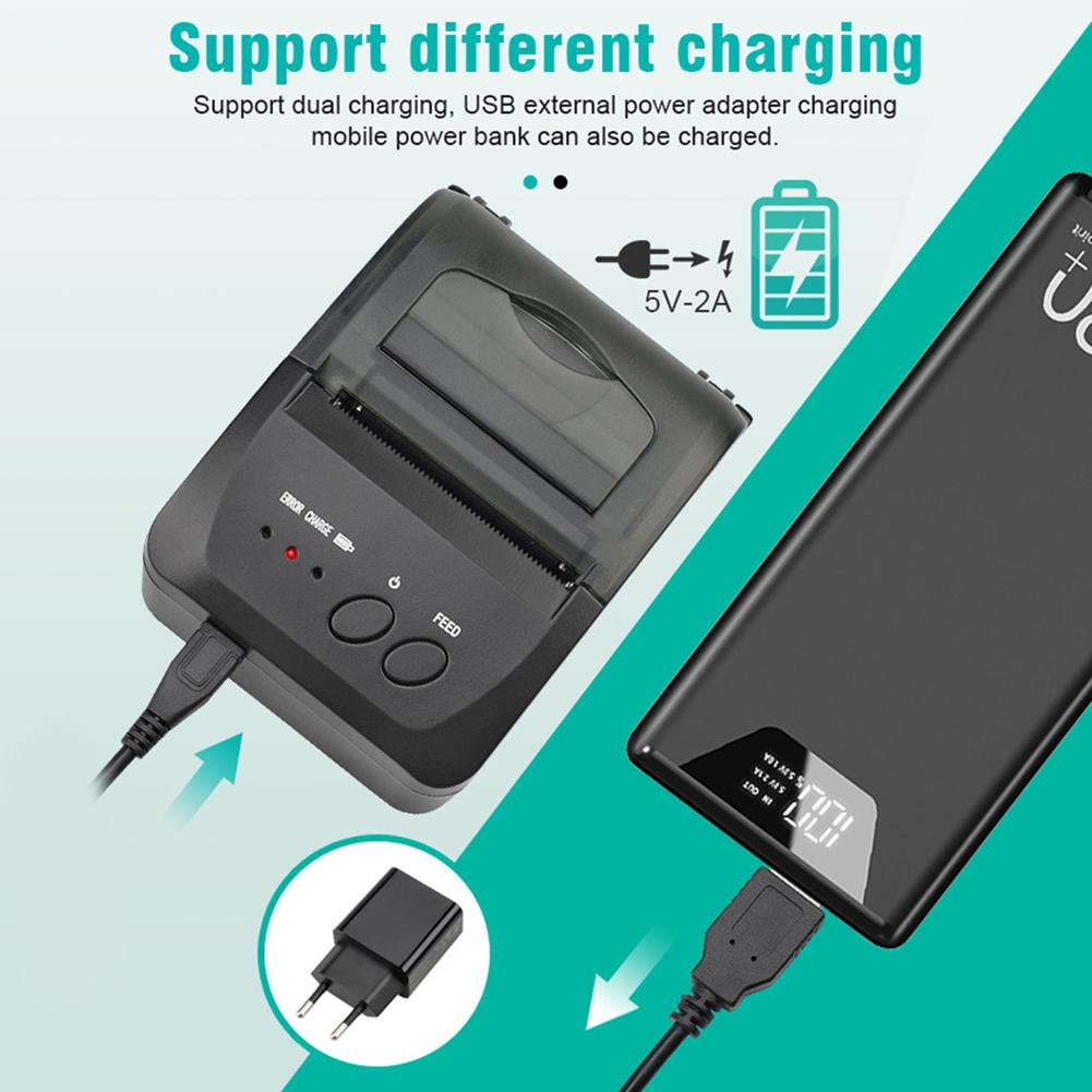 Wireless Bluetooth Receipt Thermal Printer Portable POS Printer For Restaurant Sales Retail 58MM