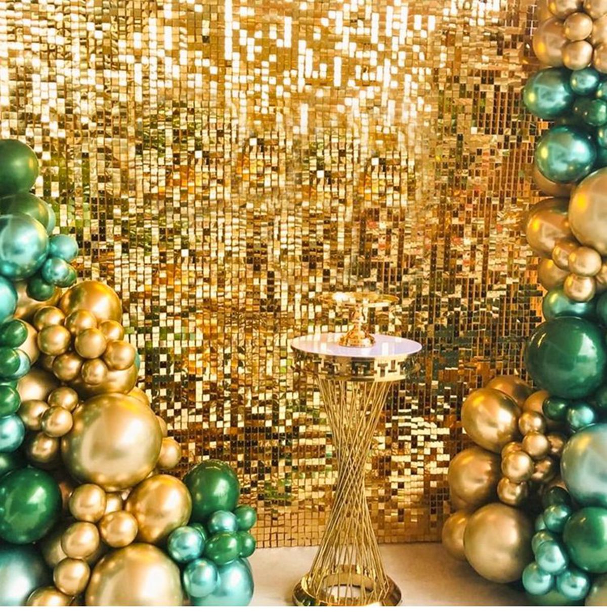 Gold Rain Curtain Party Background Birthday Party Decor Shimmer Wall Backdrop Wedding Decorations Foil Sequin Wall Background