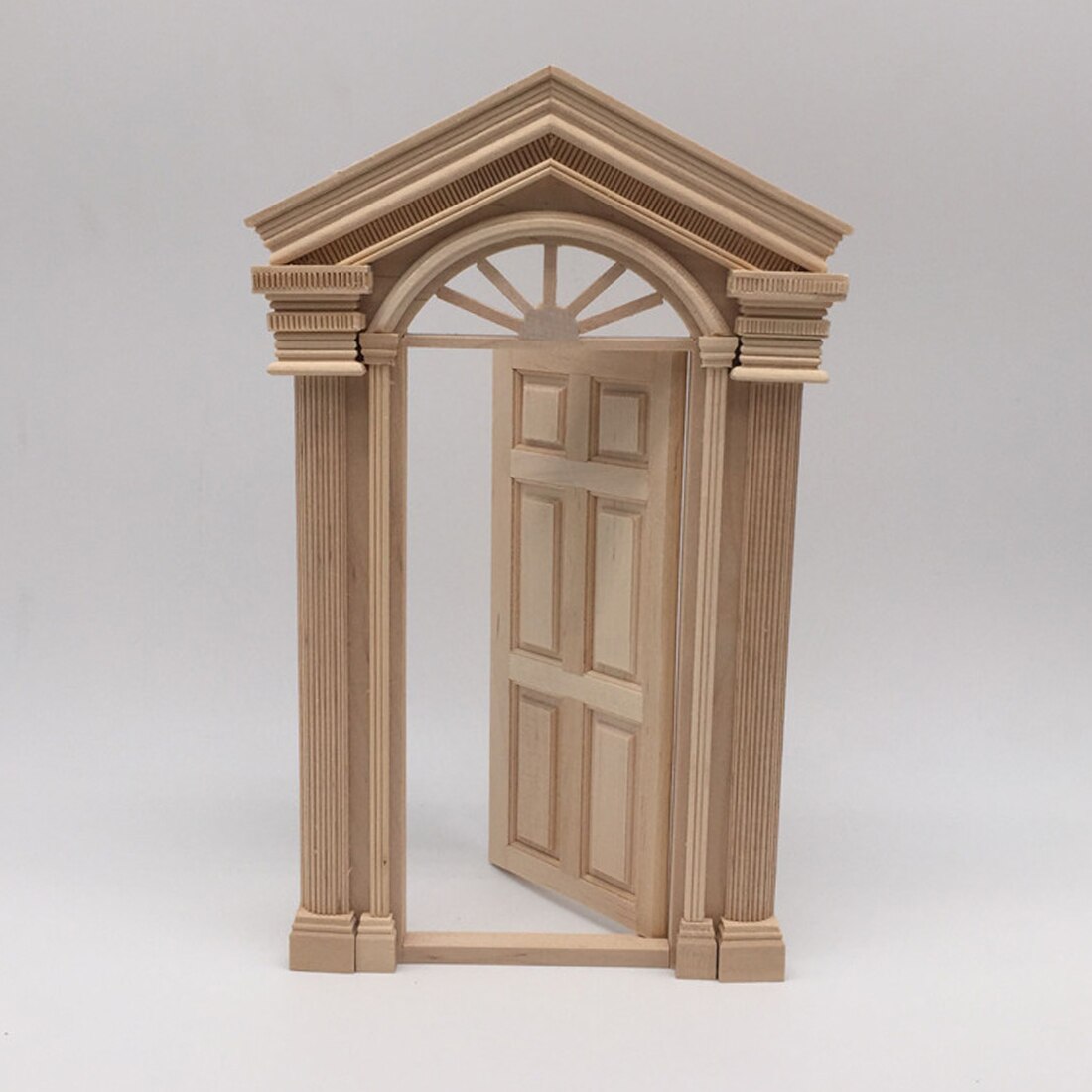 1/12 skala Miniatur Puppenhaus Tür Mit Steepletop Modell Bausatz
