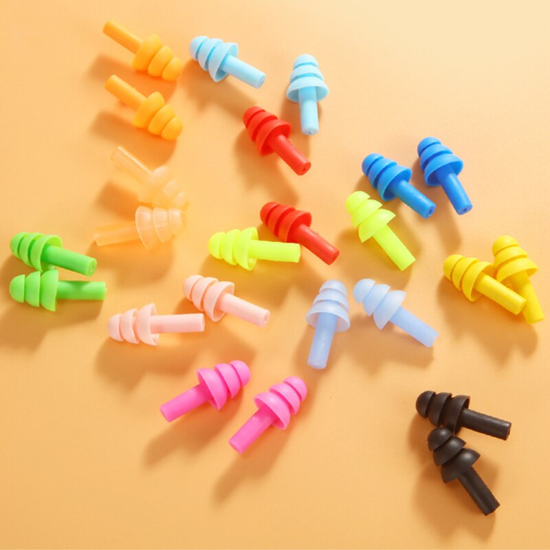 6Pairs Box-packed Comfort Anti-Noise Earplugs Reduction Silicone Soft Ear Plugs Swimming Silicone Earplugs Protective For Sleep