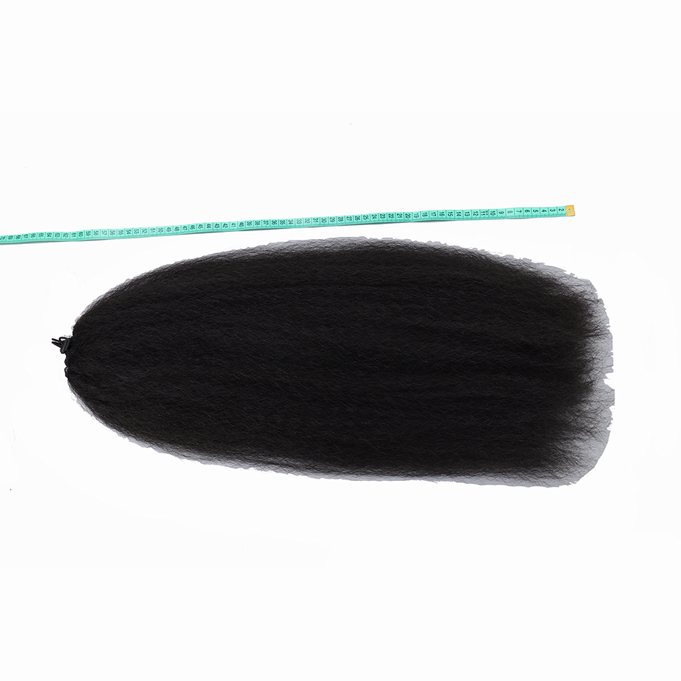 LVHAN-coleta mujer africana, extensión de 22 pulgadas, cuerda sintética, pieza de pelo de maíz, negro, resistencia a altas temperaturas