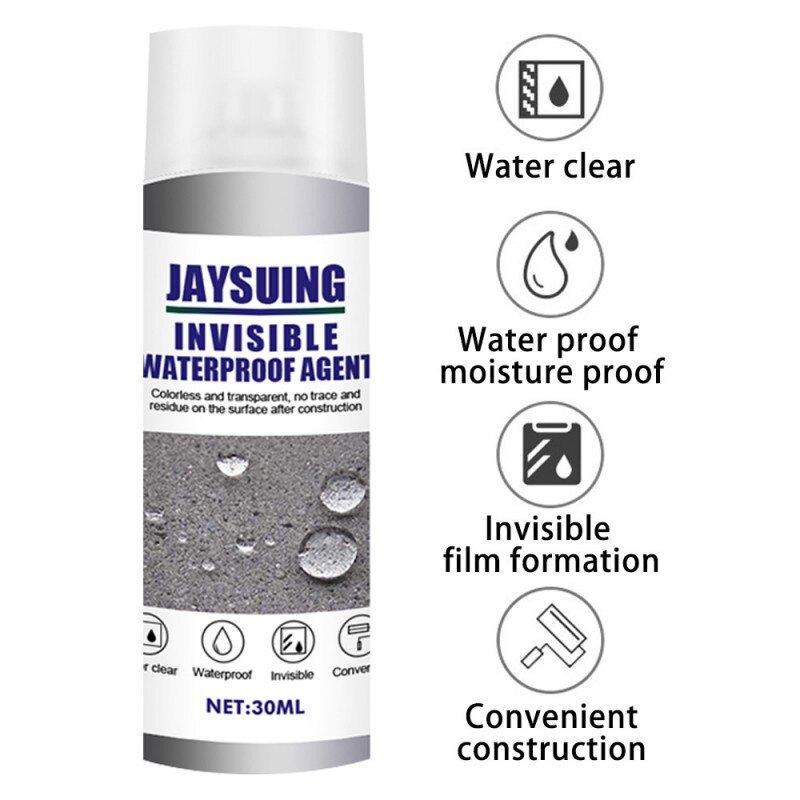 30ml fort mastic Invisible imperméabilisant Agent salle de bain tuile revêtement étanche toit et réparation de fuite de mur extérieur