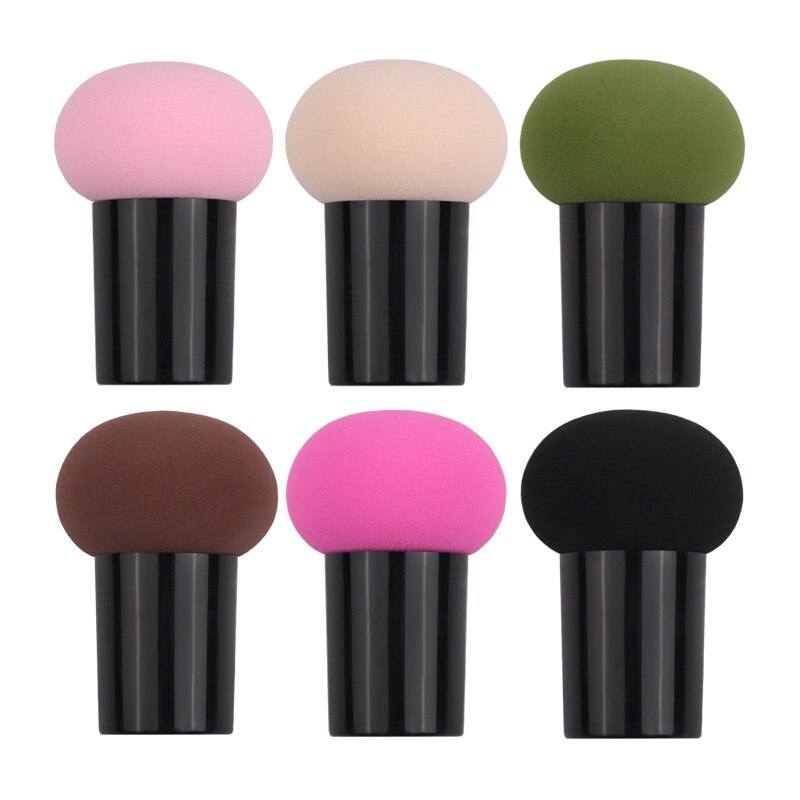 Esponja de maquillaje con forma de seta, esponja de maquillaje en polvo, corrector facial, base, cosmética, 1 unidad