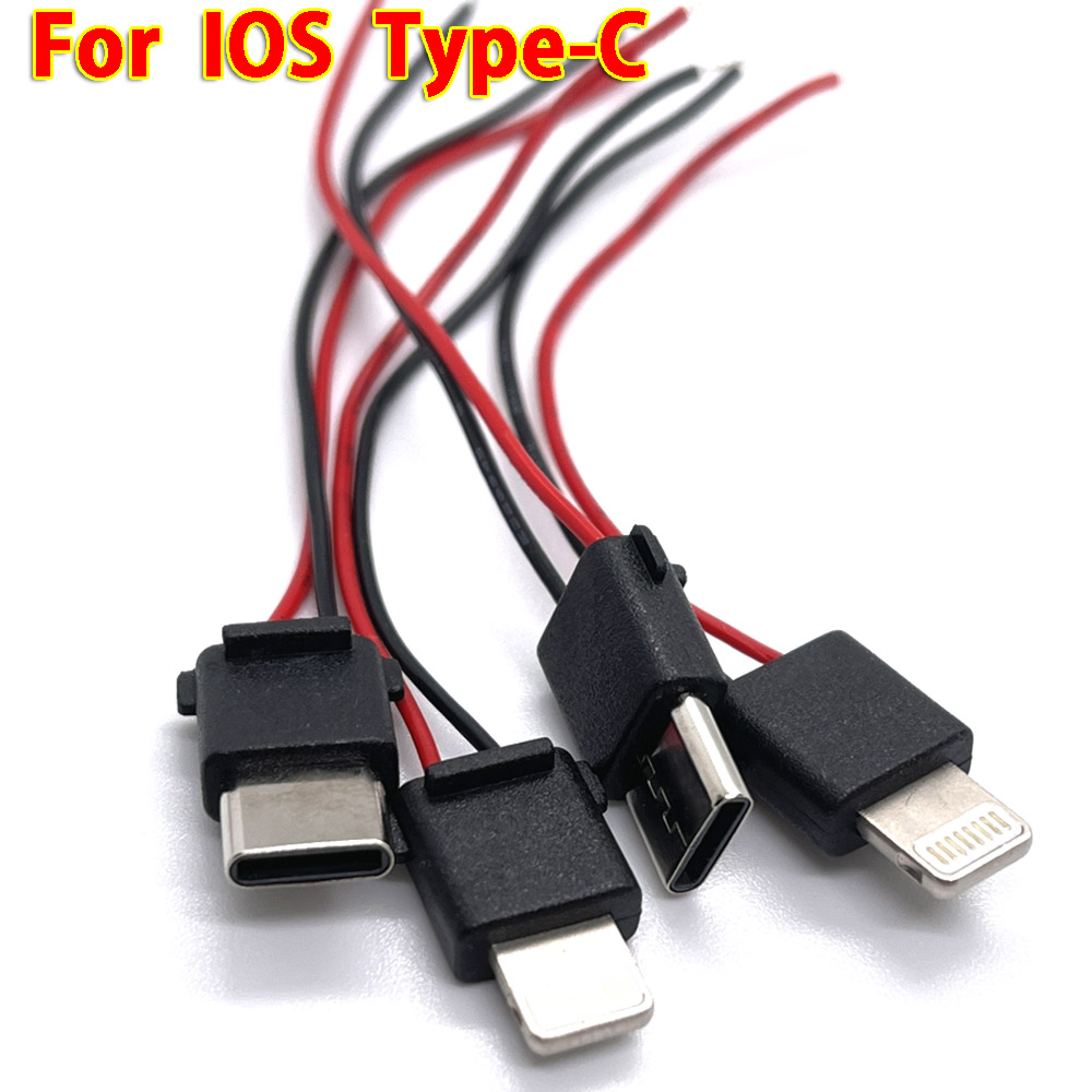 1 Uds. Enchufe macho USB tipo C IOS tipo soldadura para iphone tipo C con conector de placa de chip DIY línea de carga enchufe cable adaptador piezas