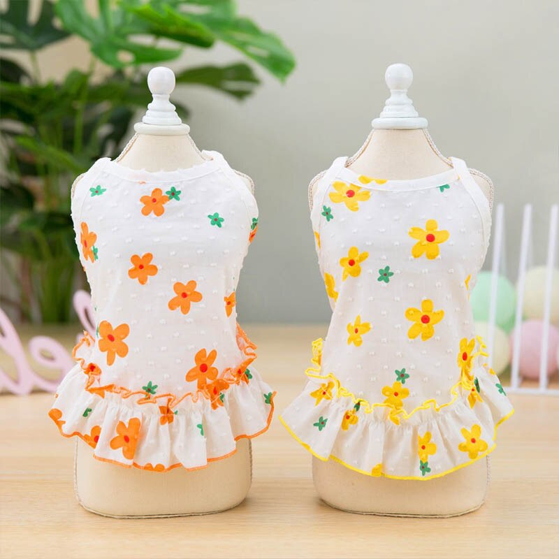 Vestido Floral para perros pequeños y medianos, falda Hawaiana para cachorros, Chihuahua, York, 2022