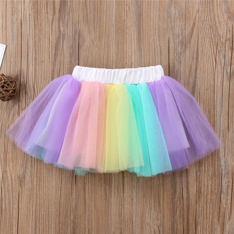 Lovely Baby Girls Mesh Pleated Skirts Kids Baby Girl Princess Dancewear Tulle Skirt Ballet Party Costume