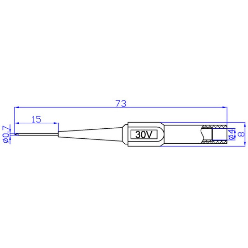 Tp4161 Instrument Test Probe 4mm Banana Socket On One End And The Other End Is 0.7mm Fine Probe
