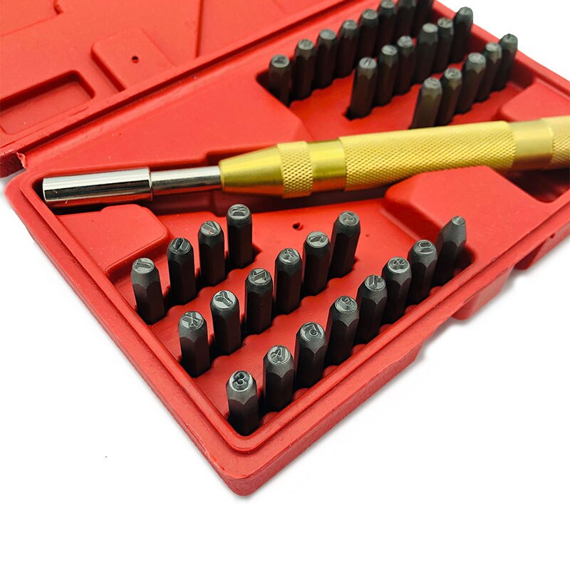 38 stücke 3mm Metall knapp Anzahl Leder Stanzen schlagen Stempel einstellen Werkzeug Bausatz Kunststoff Leder Metall schlagen Impressum Stempel sterben