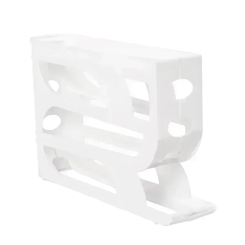 Porte-œufs à 4 couches pour réfrigérateur, distributeur d'œufs à roulement automatique, support à œufs de grande capacité, organisateur d'œufs de stockage pour réfrigérateur: GRIS FONCÉ