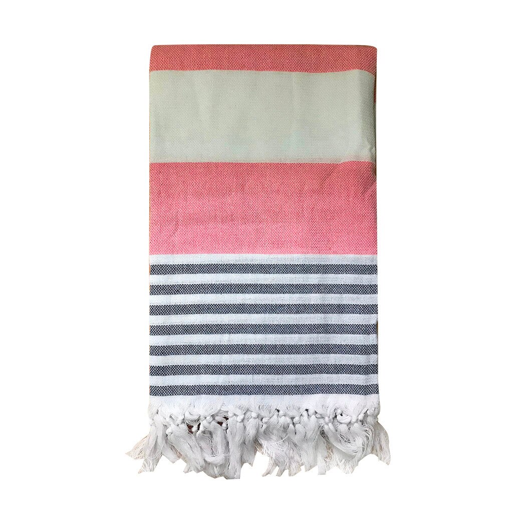Ouneed Adult Bath Towel Cotton Turkey Simple Stripe Pattern Fringe Beach Towel Stained Jacquard Towel Bath Towels: C