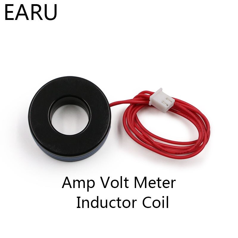 Mini digital voltmeter amperemeter 22mm ac 20-380v 0-100a amp volt spændingstester meter dobbelt led indikator pilot lampe lys display: Lilla / Rund