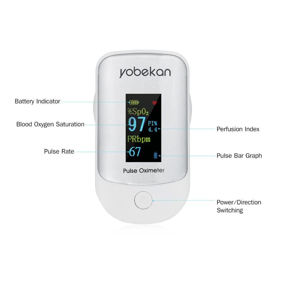 Digitale Fingertip Pulsoximeter OLED Display Blut Sauerstoff Sensor Sättigung SpO2 Monitor Messung Meter für Sport: 1