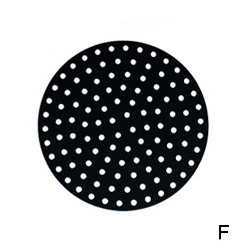 1Pc Lucht Friteuse Vierkante Bakken Pads Herbruikbare Food Grade Vierkante Siliconen Siliconen Matten Schotel Taart Gegrilde Gereedschap Bun Olie bakken K0C9: 8inchF