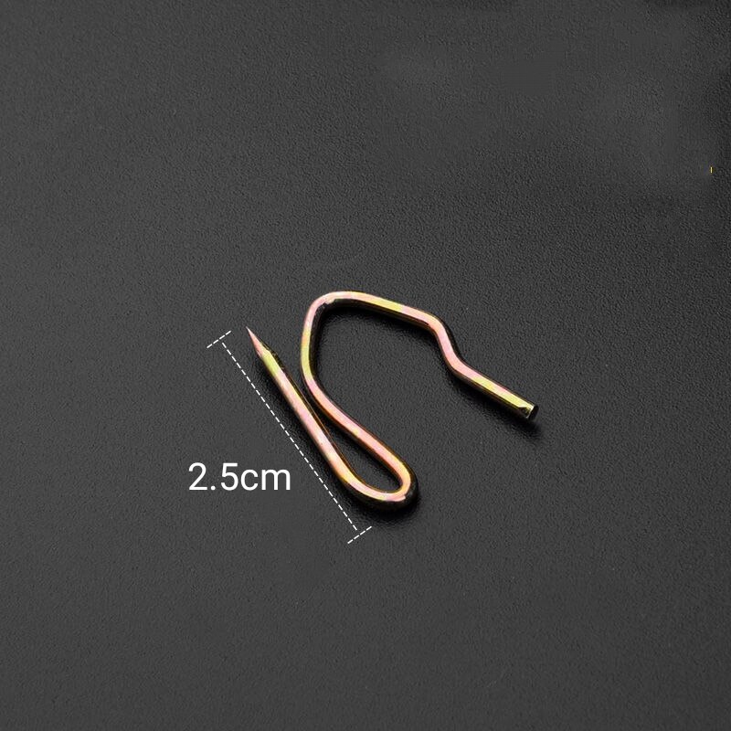 Gancho de cinta de cortina de Metal, ganchos de anillo de tela de cortina de cuatro tenedores, accesorios de bricolaje para el hogar, 15 Uds.: Small S Hook