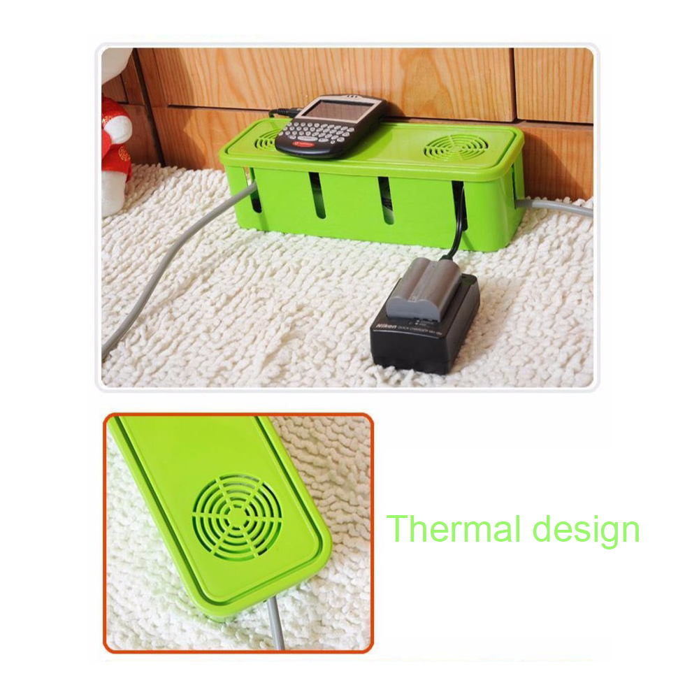 Wire Management Cable Storage Box Socket Storage Box Container Office Home Table Space Saver Desktop Household Supplies Pp